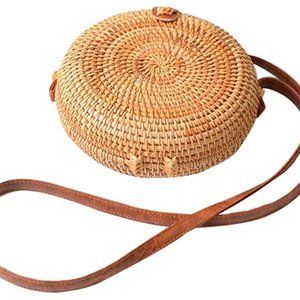 Woven Circular Crossbody